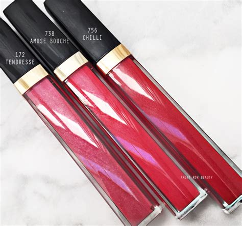 chanel moisturizing glossimer swatches